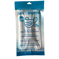 Safe2Breathe - Mouthpieces - face masks - 3 layers type IIR - CE marked - Pack of 10