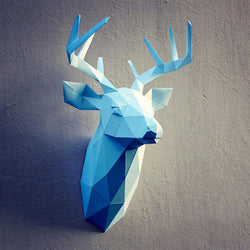 DIY Deer Head - Blå